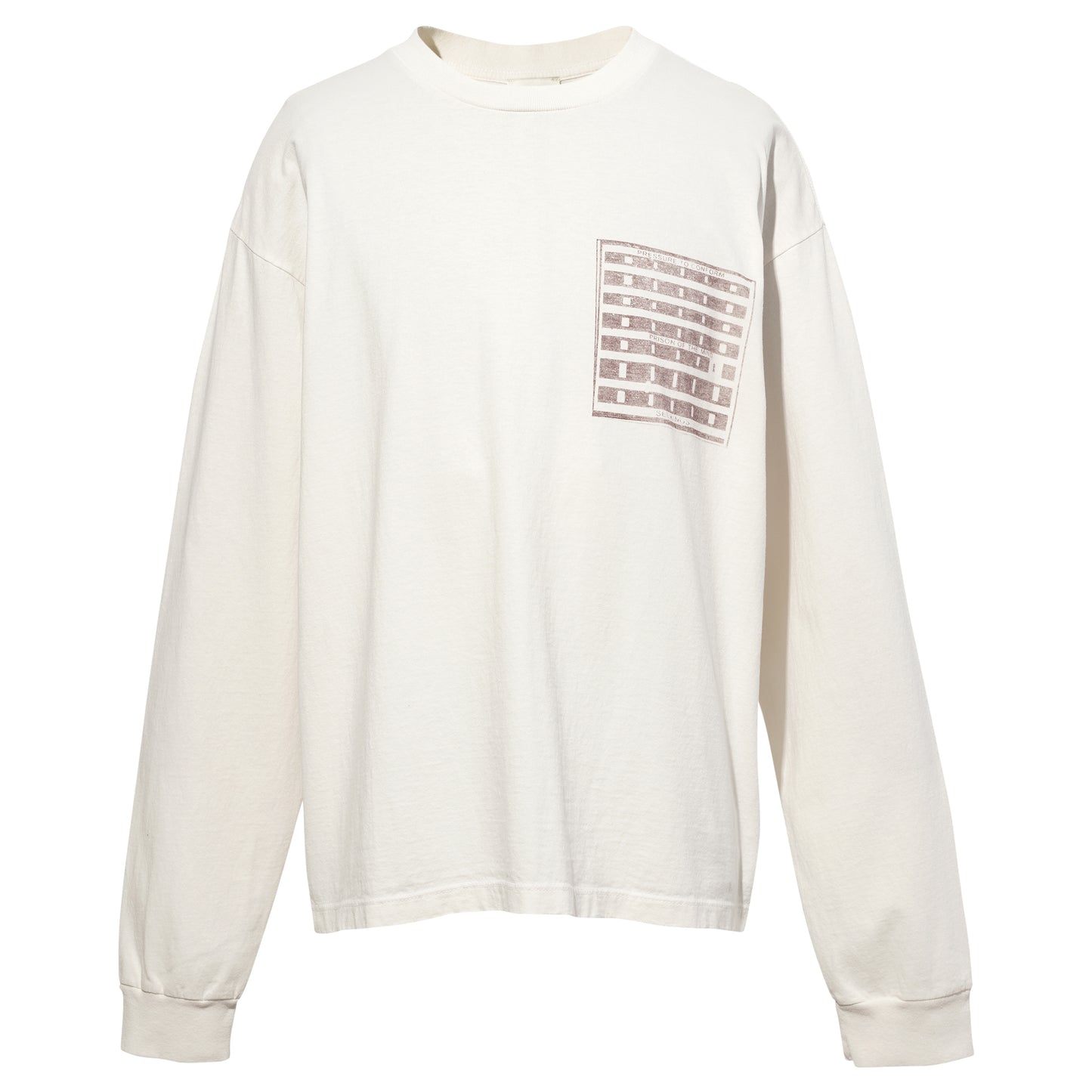 PRISON OF THE MIND LONG SLEEVE T-SHIRT / ARCHIVE WHITE