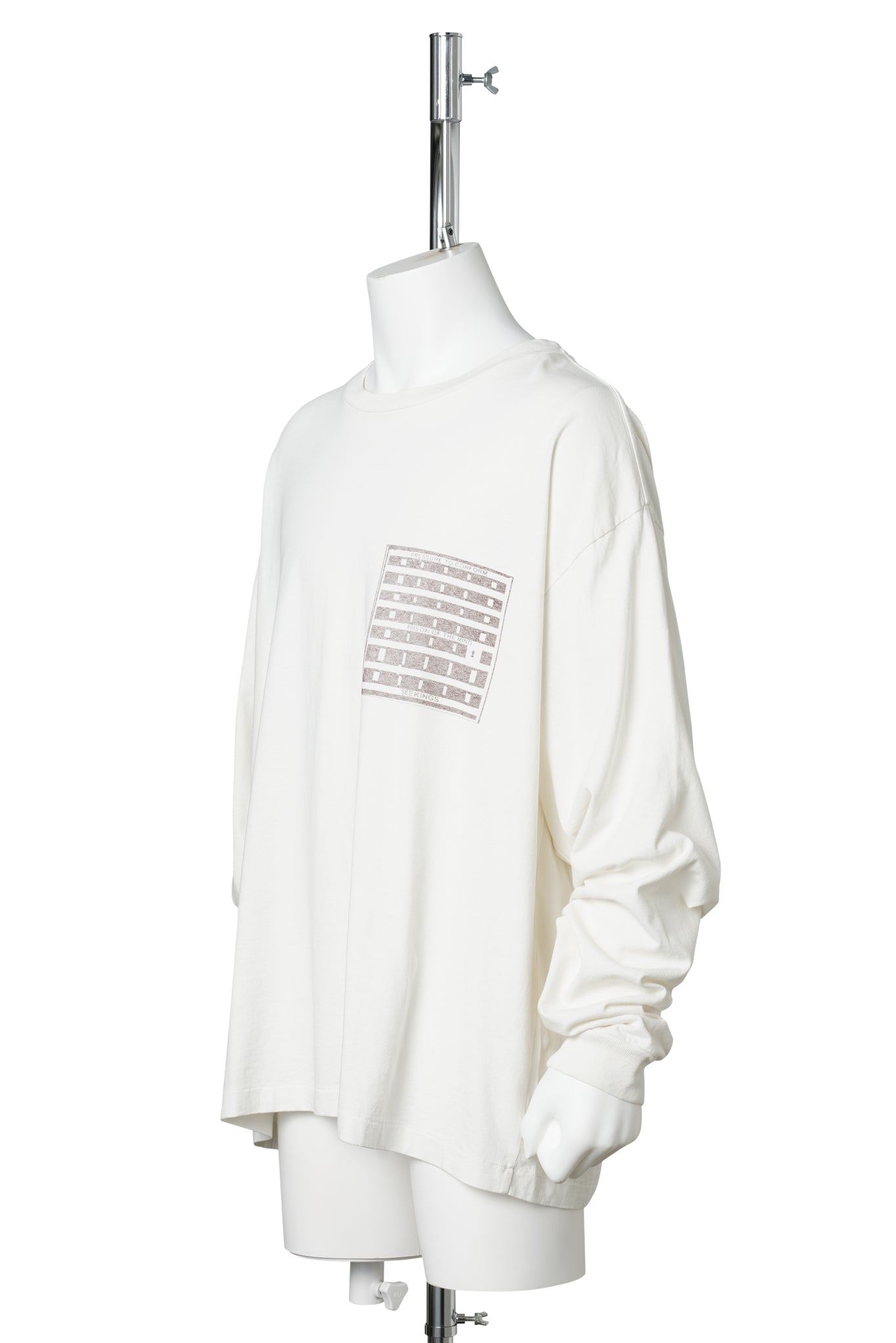 PRISON OF THE MIND LONG SLEEVE T-SHIRT / ARCHIVE WHITE
