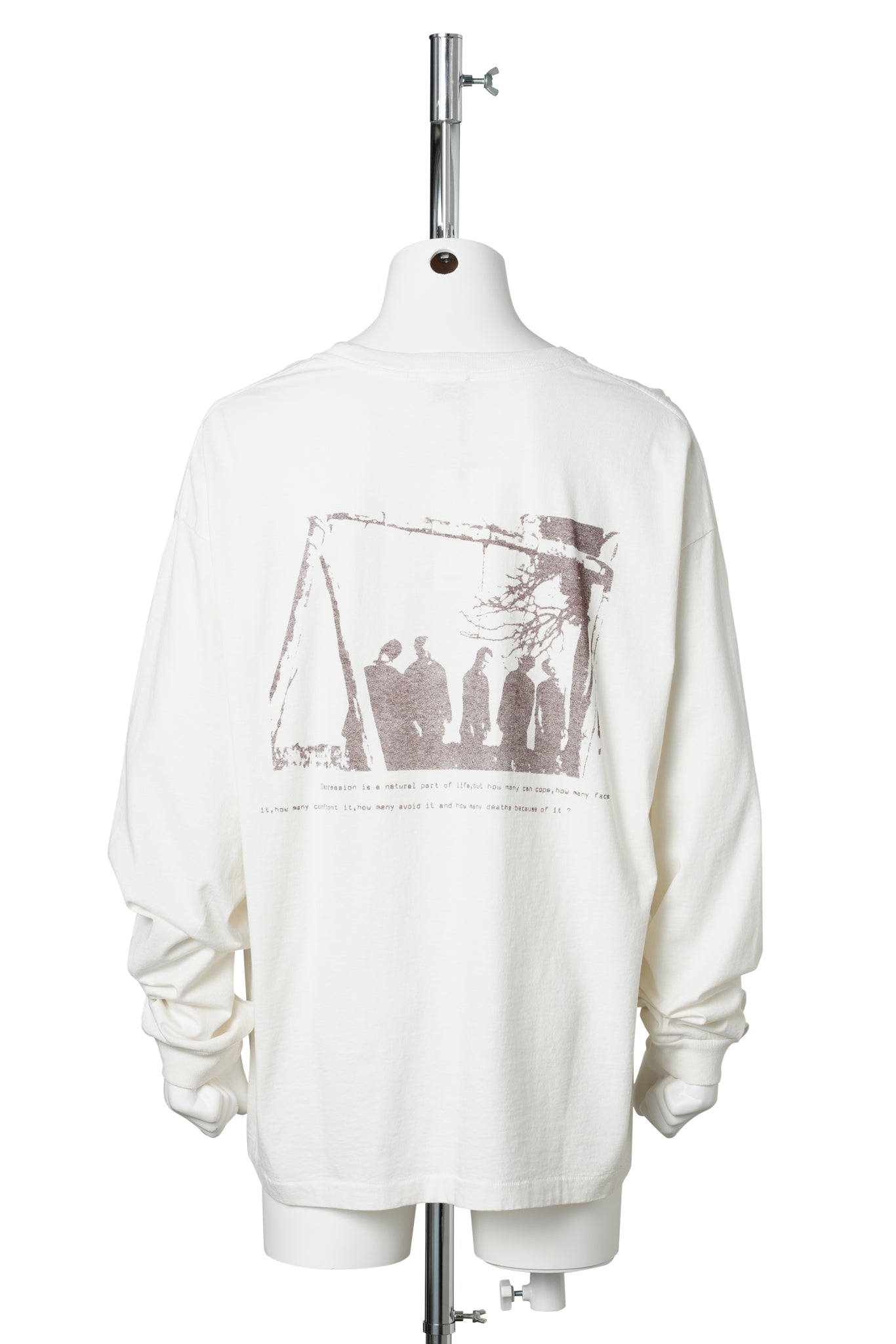 PRISON OF THE MIND LONG SLEEVE T-SHIRT / ARCHIVE WHITE