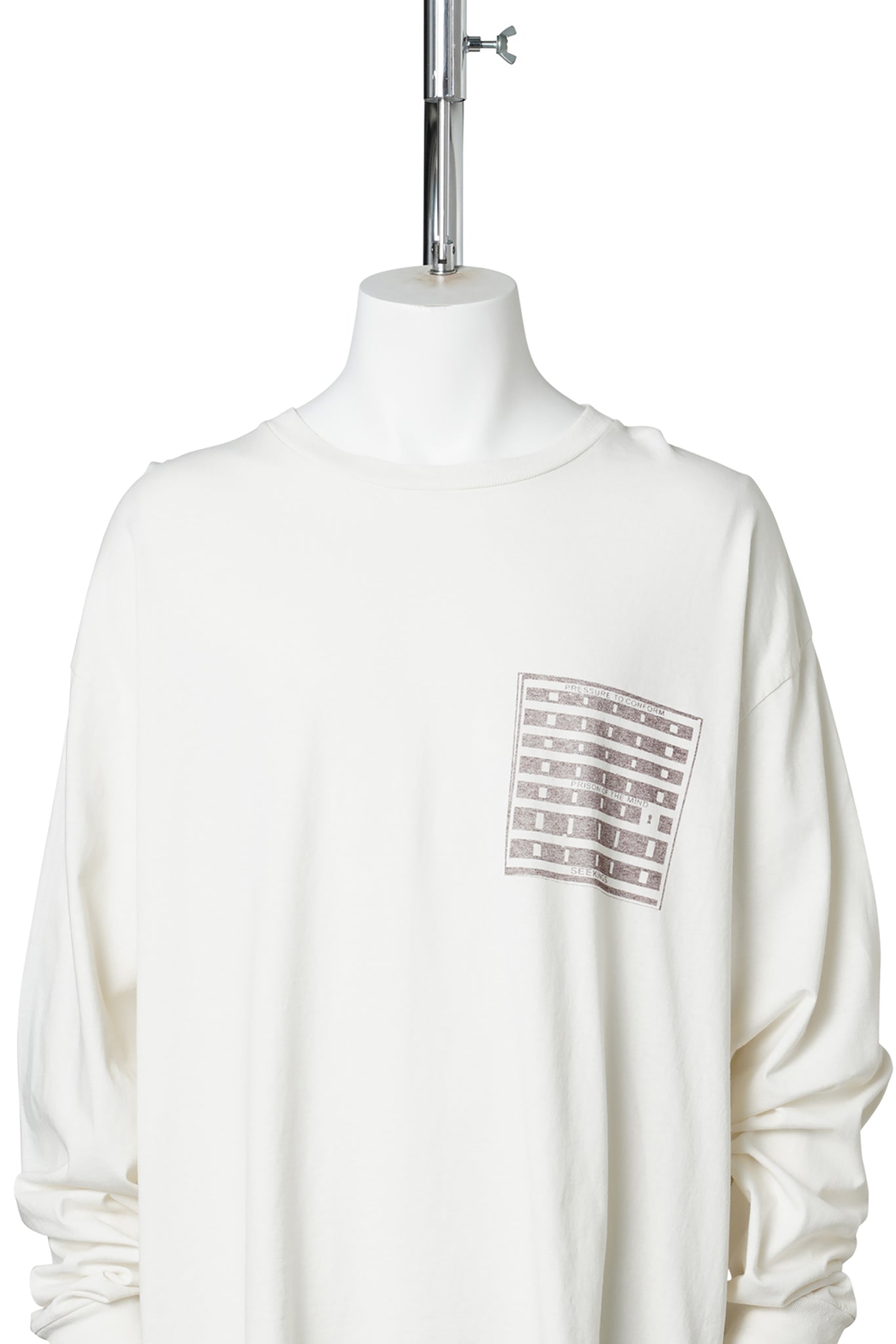 PRISON OF THE MIND LONG SLEEVE T-SHIRT / ARCHIVE WHITE