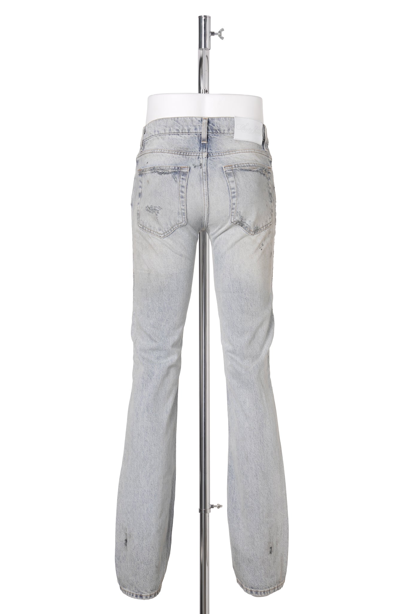 GLITTER STAINED JEANS / LIGHT BLUE