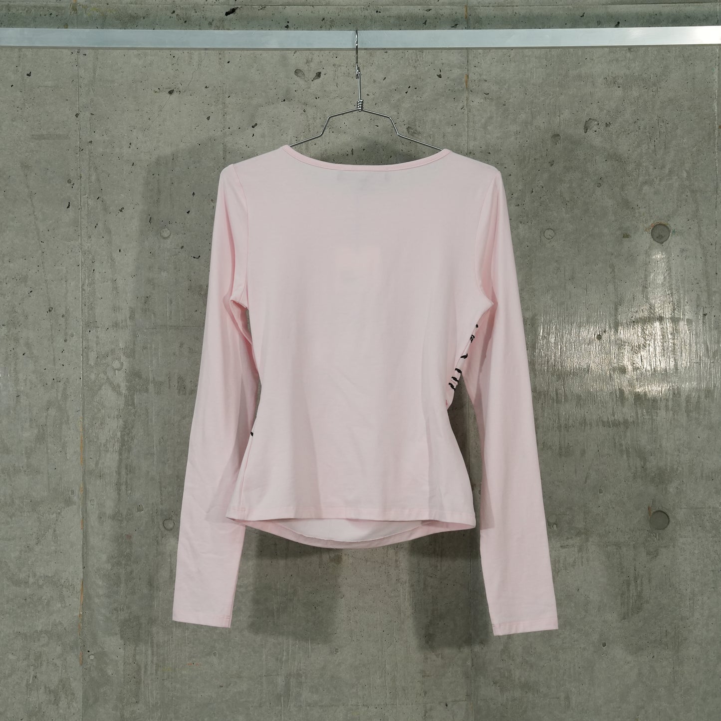 BEADED LONG-SLEEVE TOP / LIGHT PINK