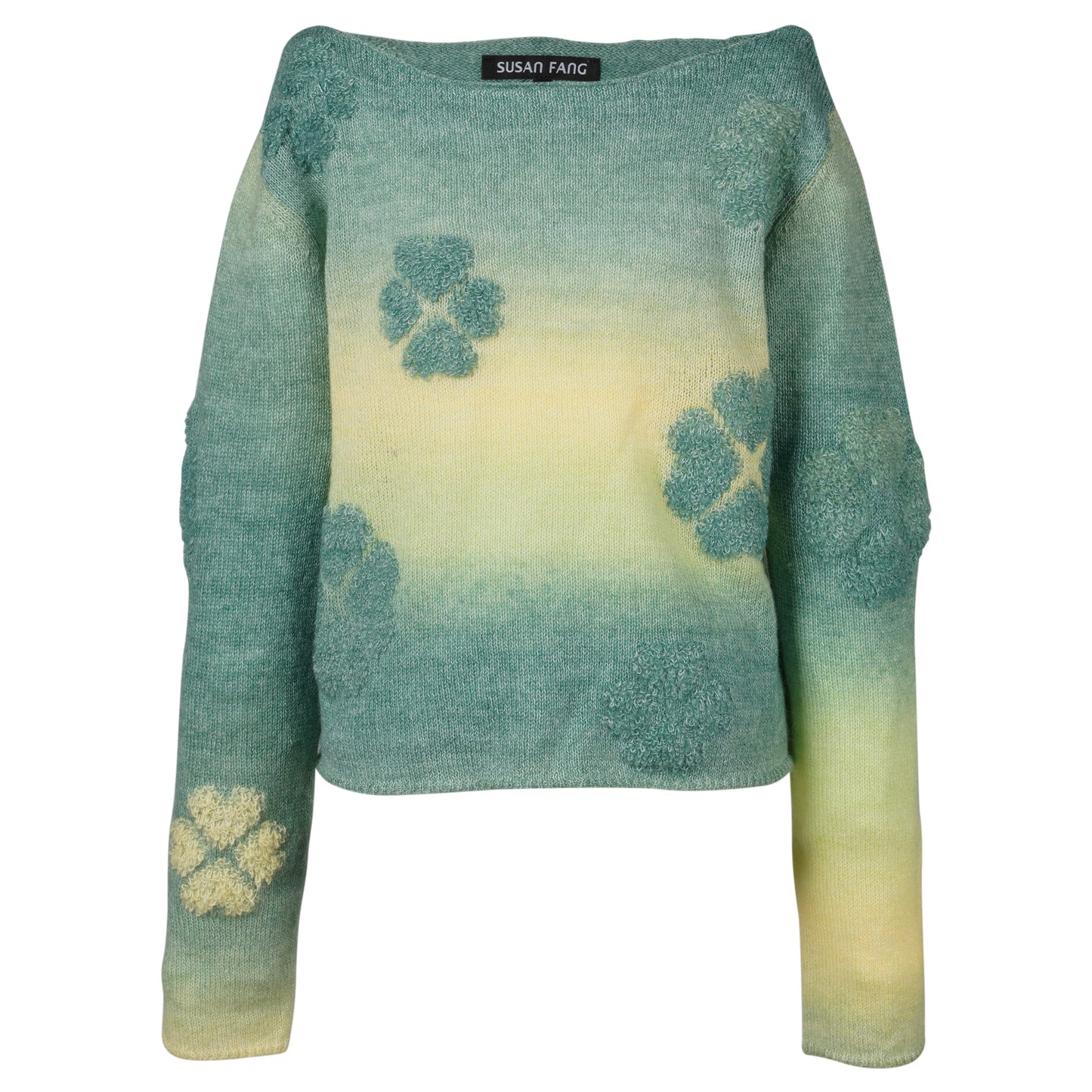 GRADIENT CLOVER KNITJUMPER / GREEN