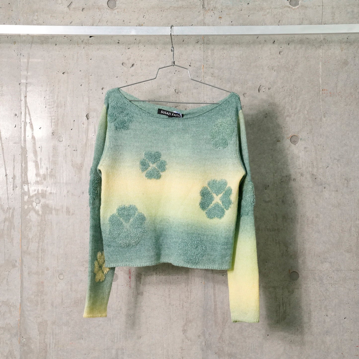 GRADIENT CLOVER KNITJUMPER / GREEN