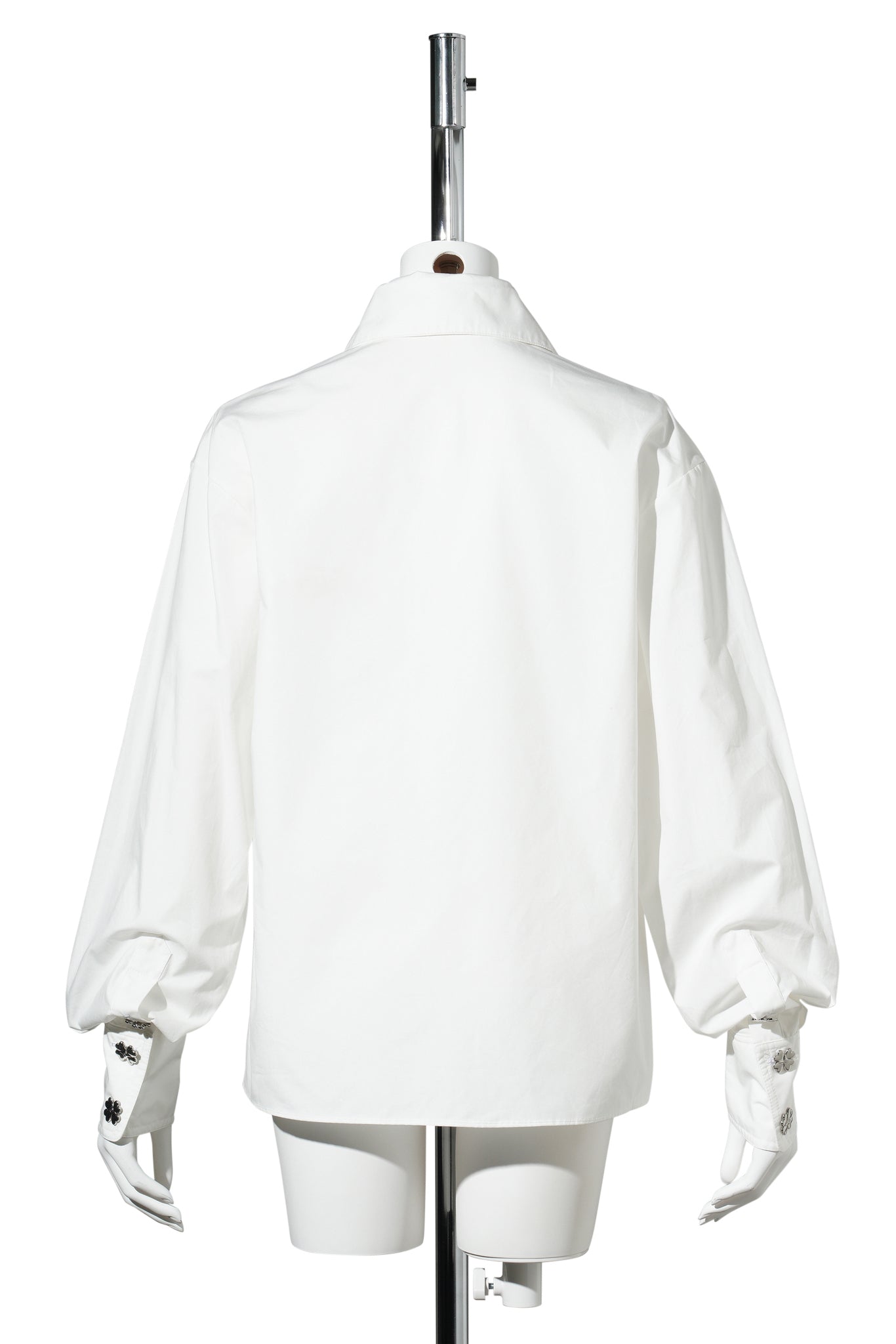 EMBROIDERED MONOGRAM SHIRT / WHITE
