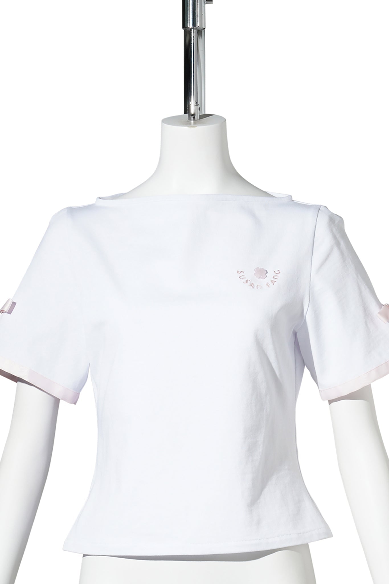MONOGRAM BOW MINI TEE / WHITE