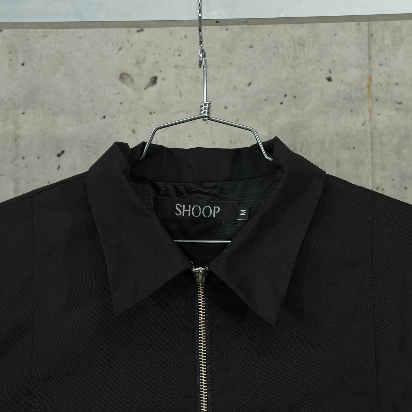 RUBBER LOGO NYLON JACKET / BLACK