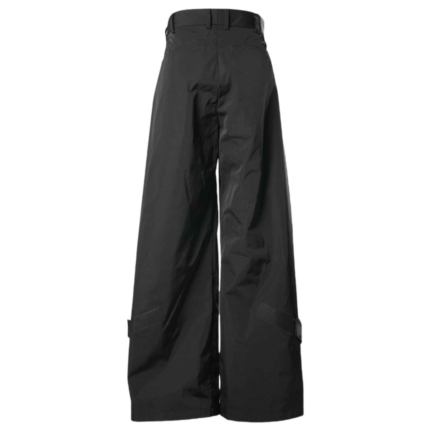 RUBBER LOGO WIDE PANTS / BLACK