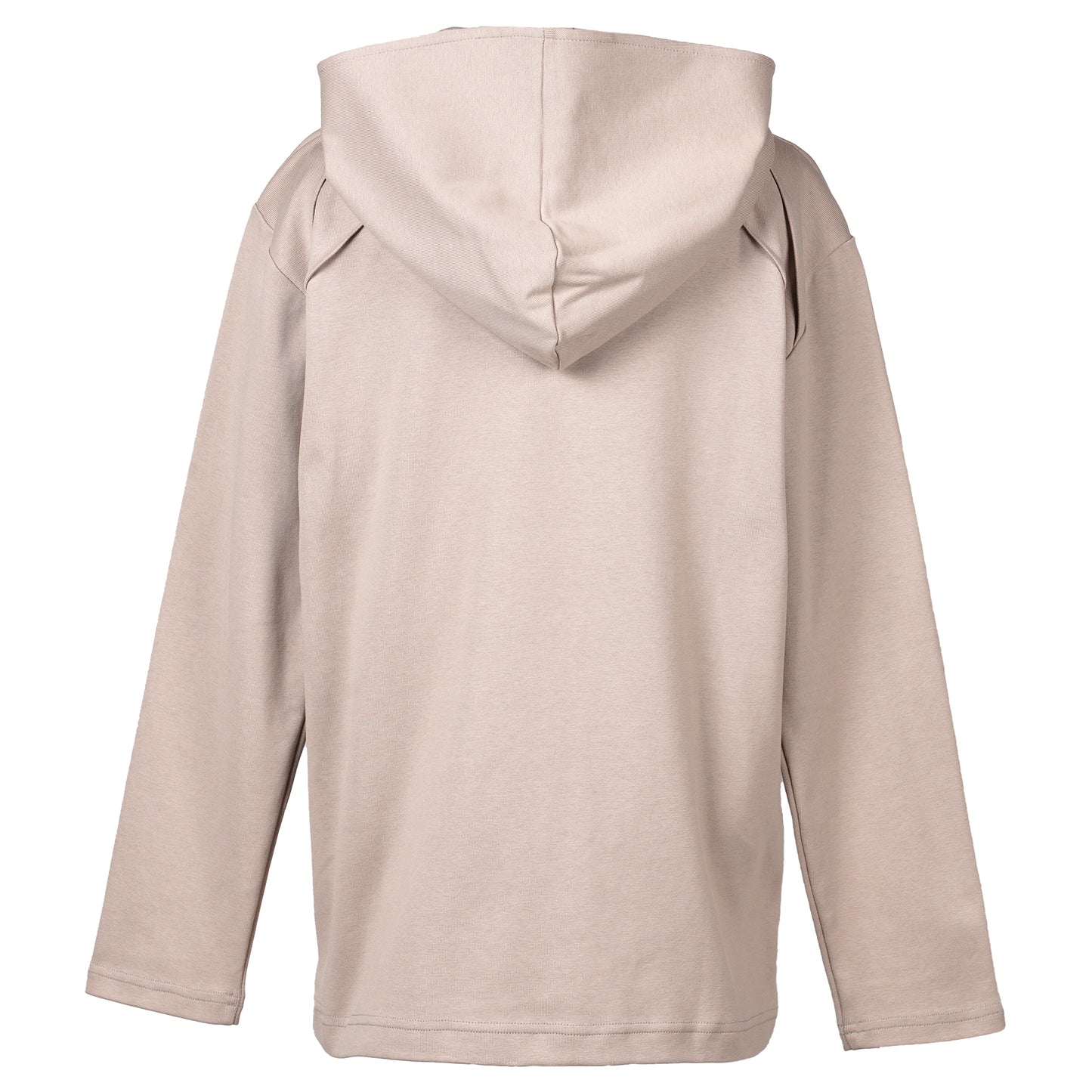 MIRROR BUTTON SNAPS HOODIE / TAUPE