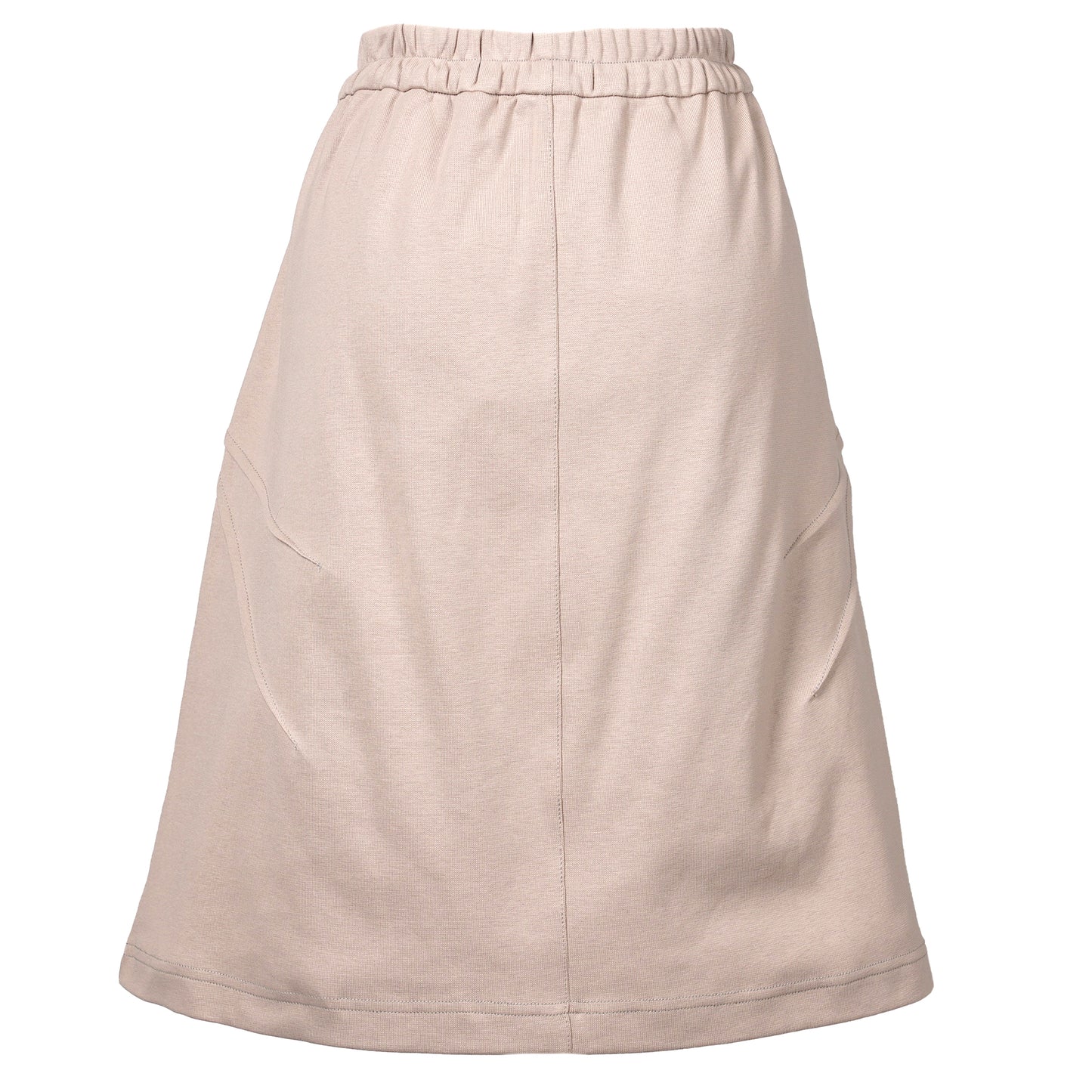 MIRROR BUTTON SKIRT / TAUPE