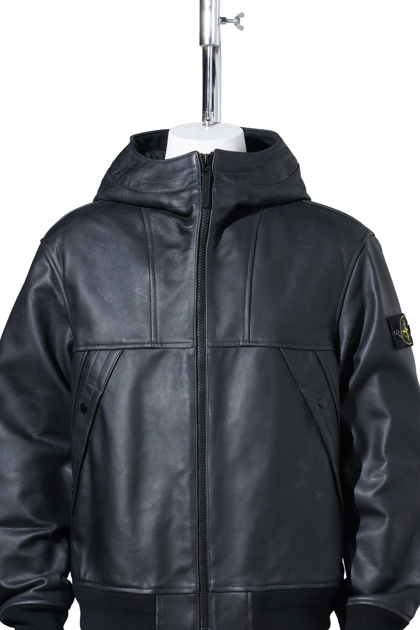 CAPOSPALLA PELLE CON PARTI / V0029