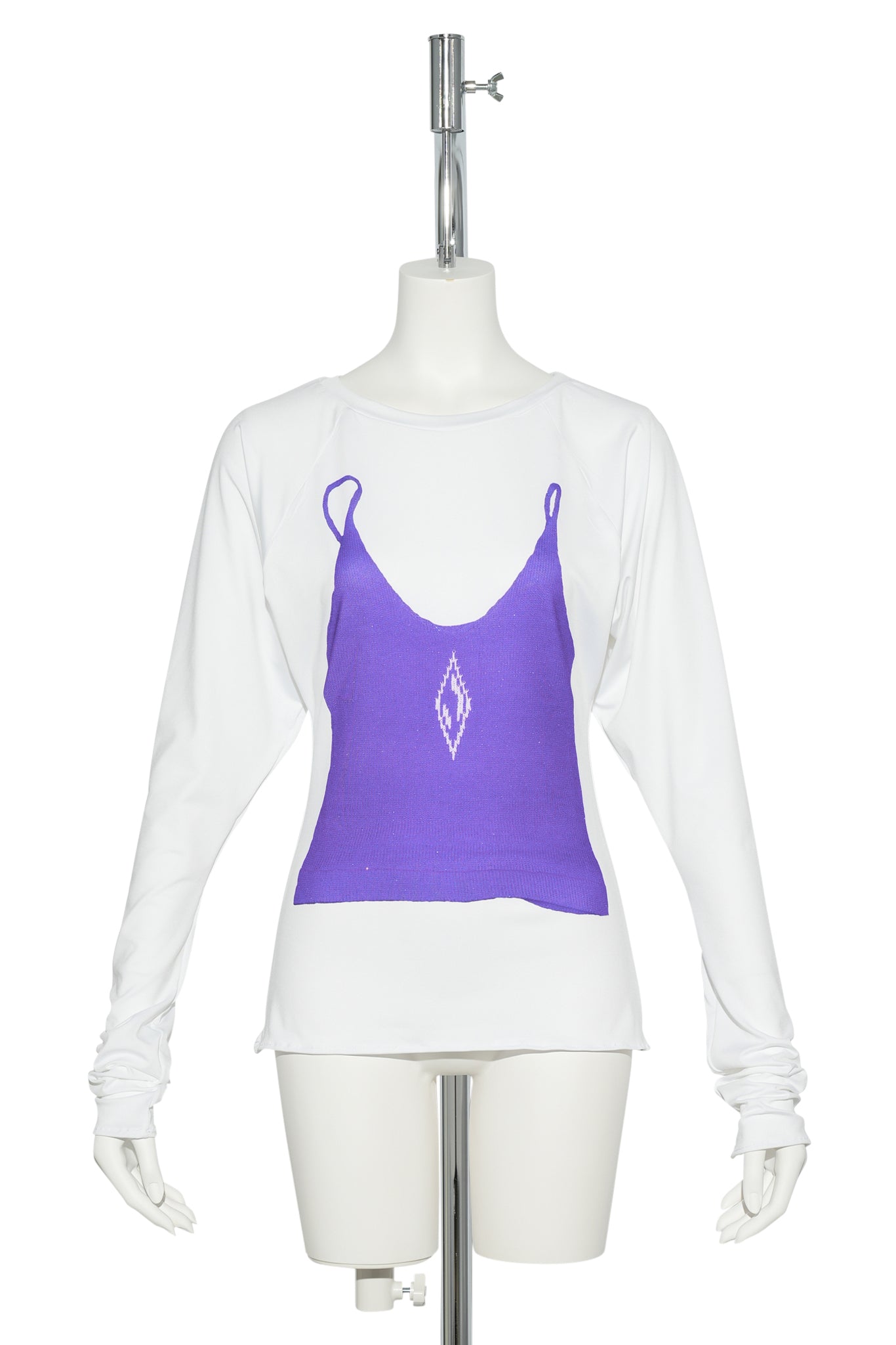 BALLERINA BLOUSE / WHITE AND PURPLE