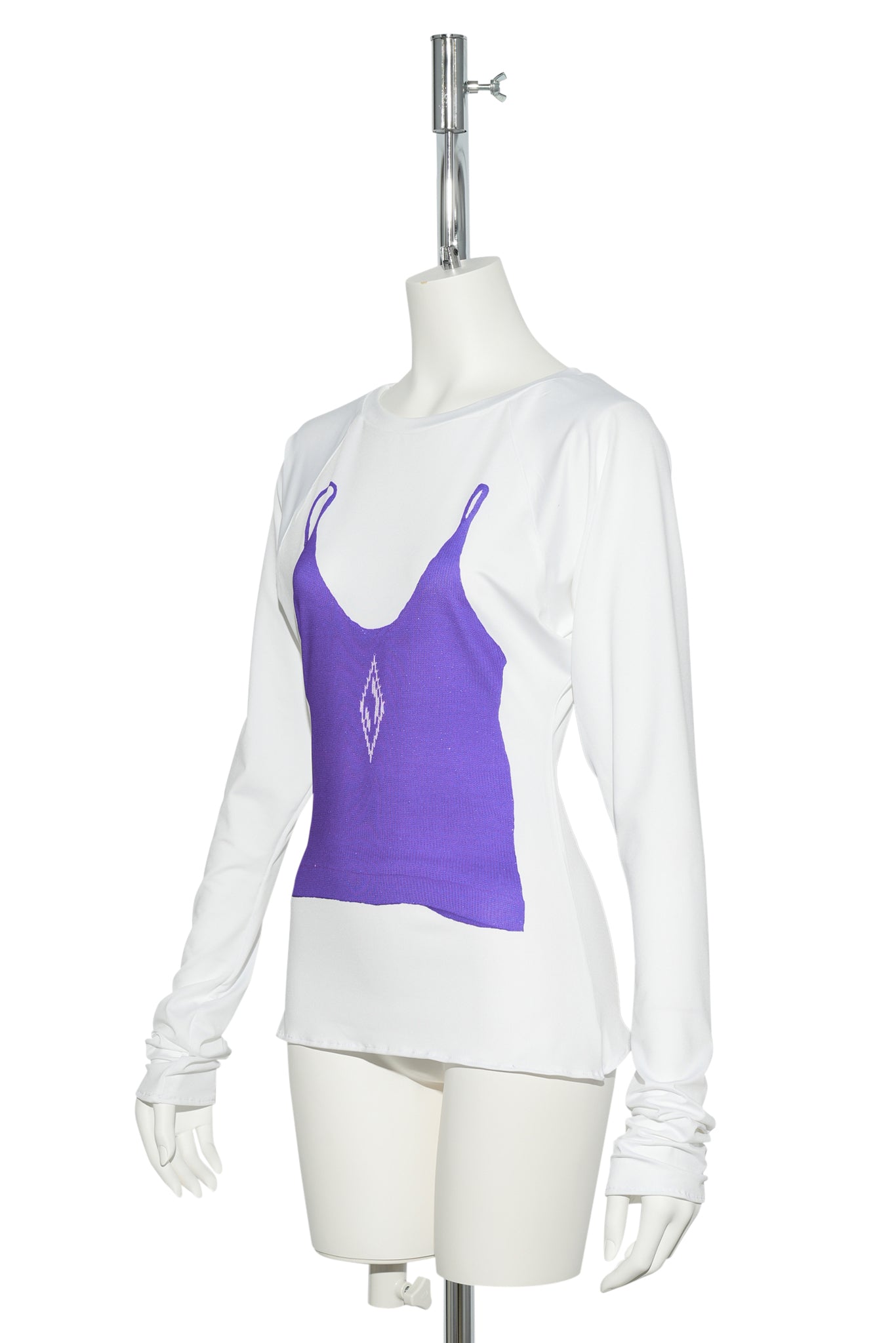BALLERINA BLOUSE / WHITE AND PURPLE