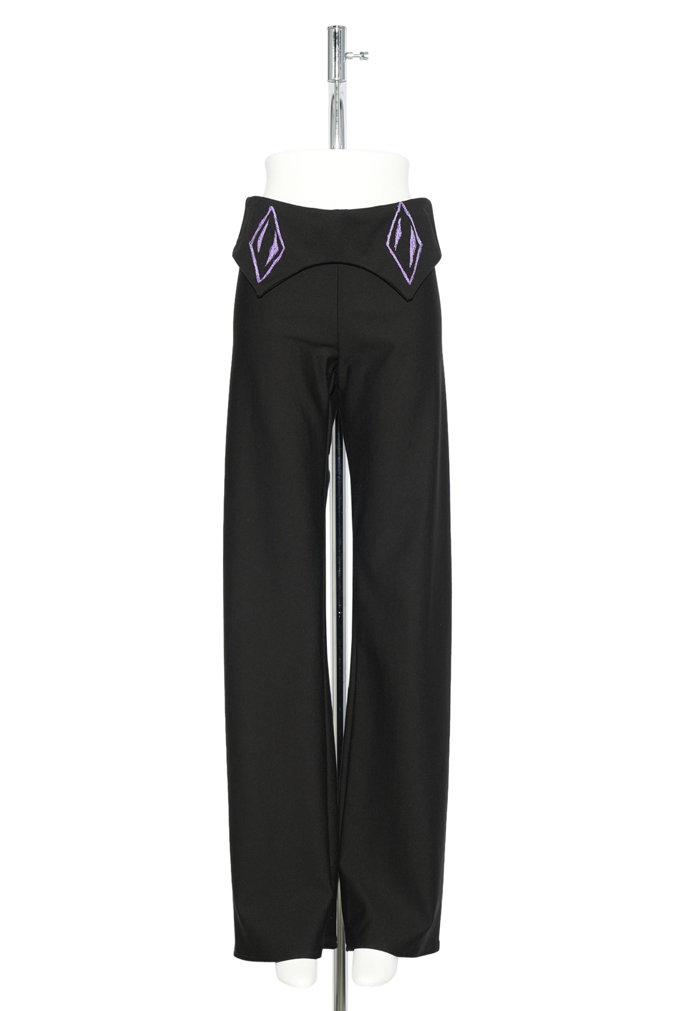 PRINCESS TRACK PANTS BLACK / BLACK AND PURPLE SHIMMER