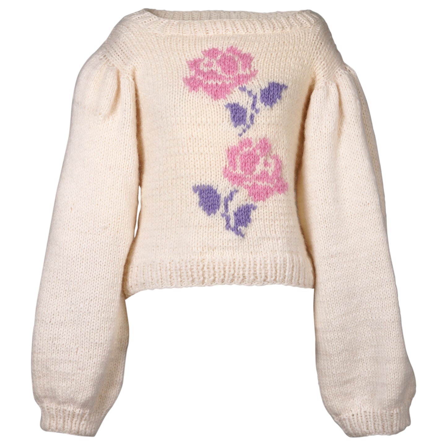 PREPPY PRINCESS SWEATER / WHITE/PINK/PURPLE