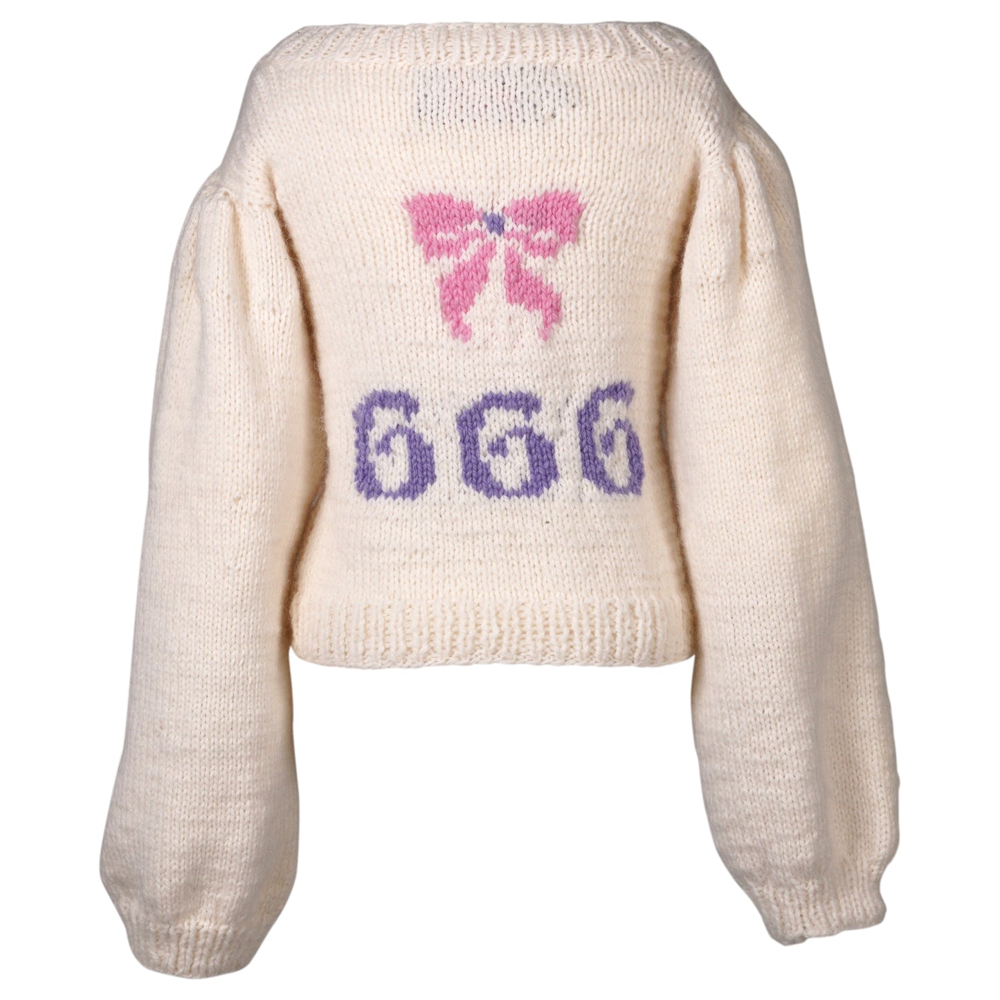 PREPPY PRINCESS SWEATER / WHITE/PINK/PURPLE