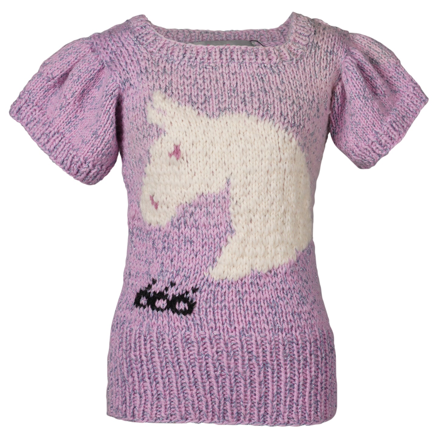 PONY KNIT BLOUSE / PINK/BLUE