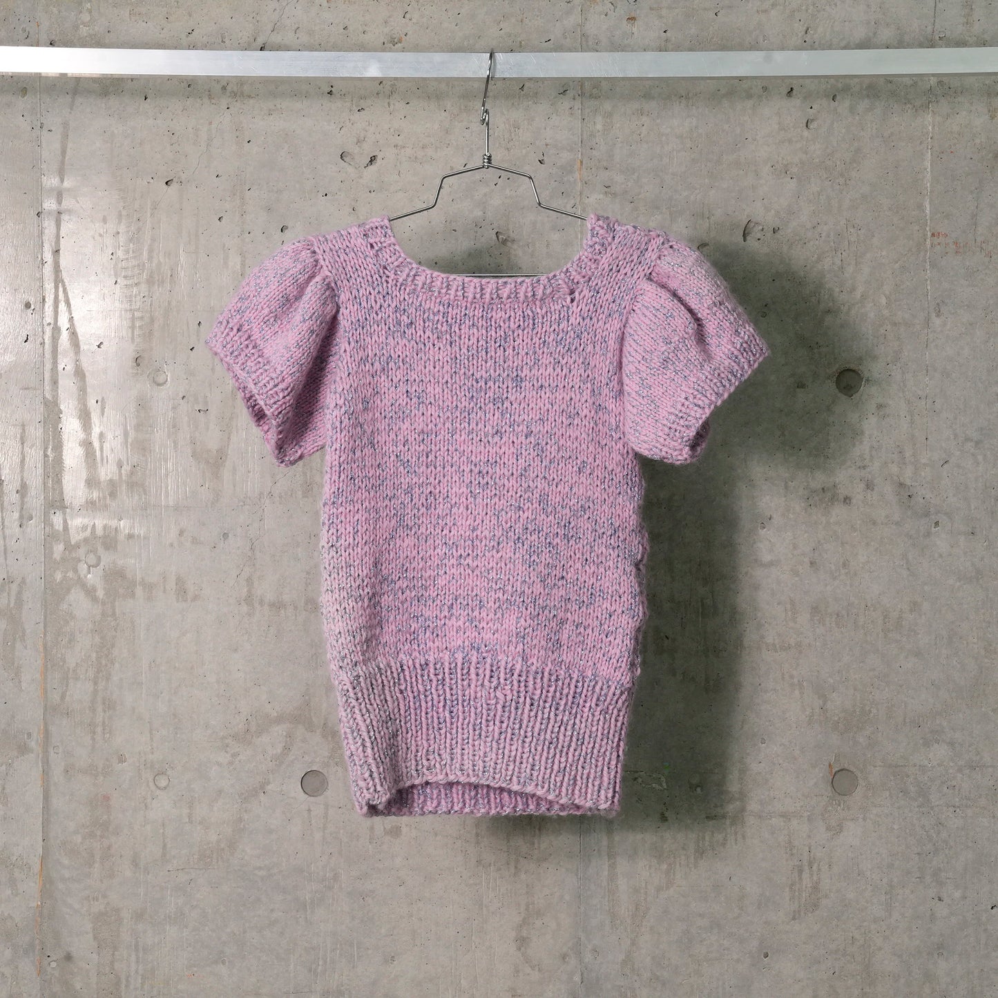 PONY KNIT BLOUSE / PINK/BLUE