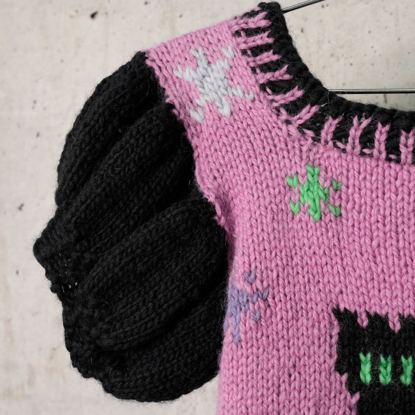 HAUNTED HOUSE KNIT / BLACK GREEN