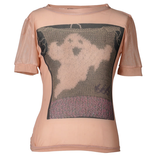 GHOST SHEER T-SHIRT / NUDE