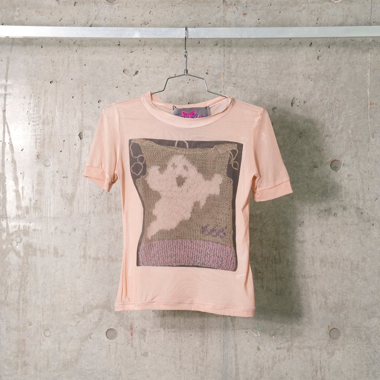 GHOST SHEER T-SHIRT / NUDE