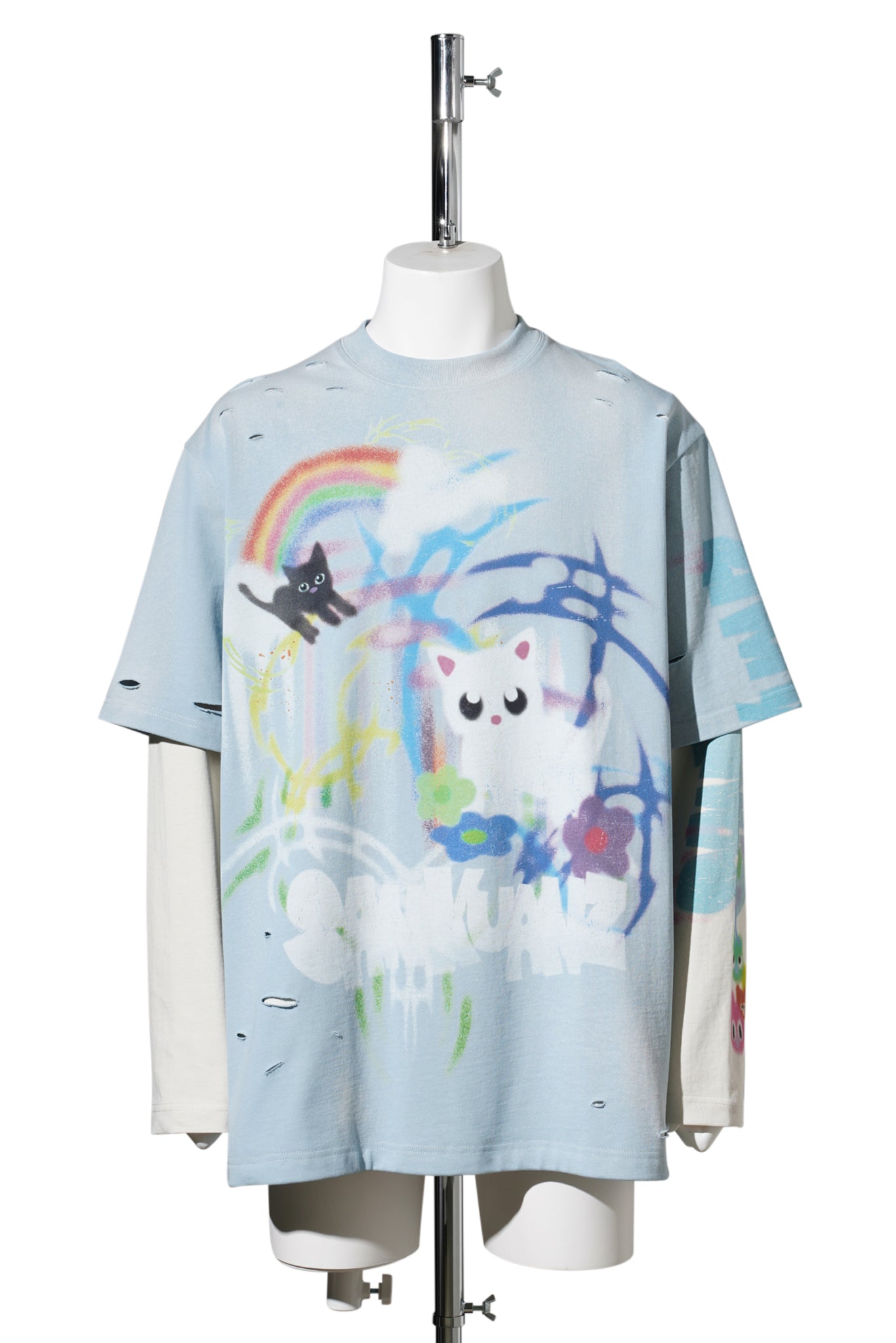 LONGONG SLEEVE T-SHIRT / BLUE