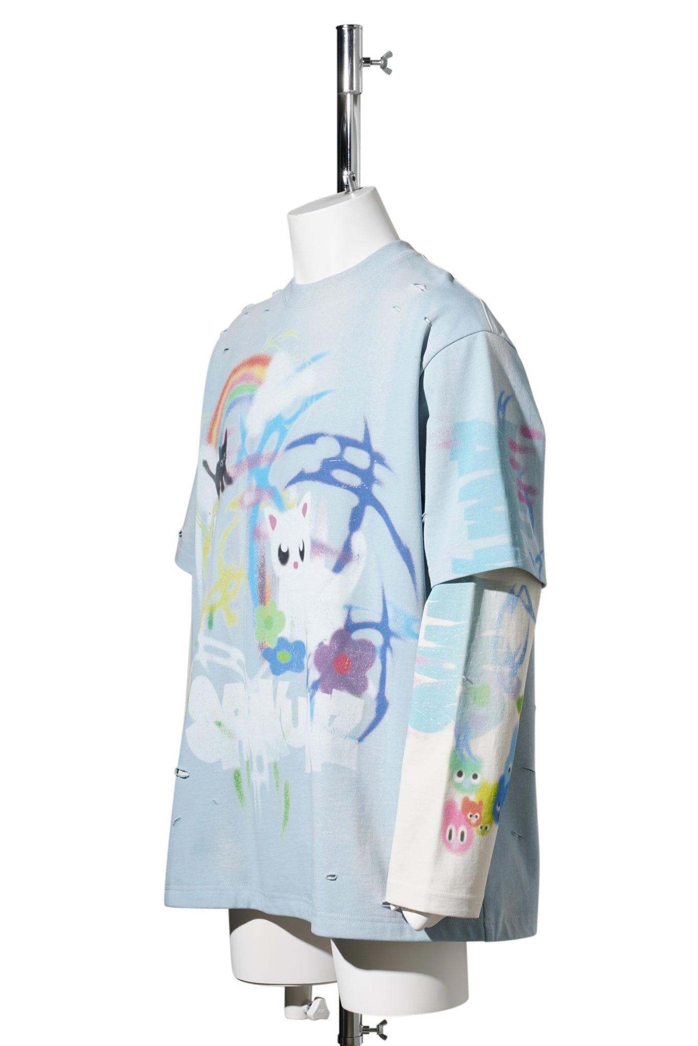 LONGONG SLEEVE T-SHIRT / BLUE
