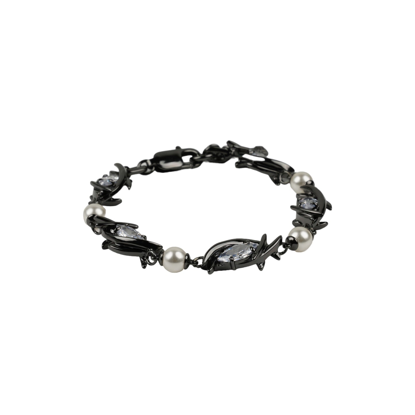 BLACK ERYN NAVETTE PEARL BRACELET / WHITE PEARL