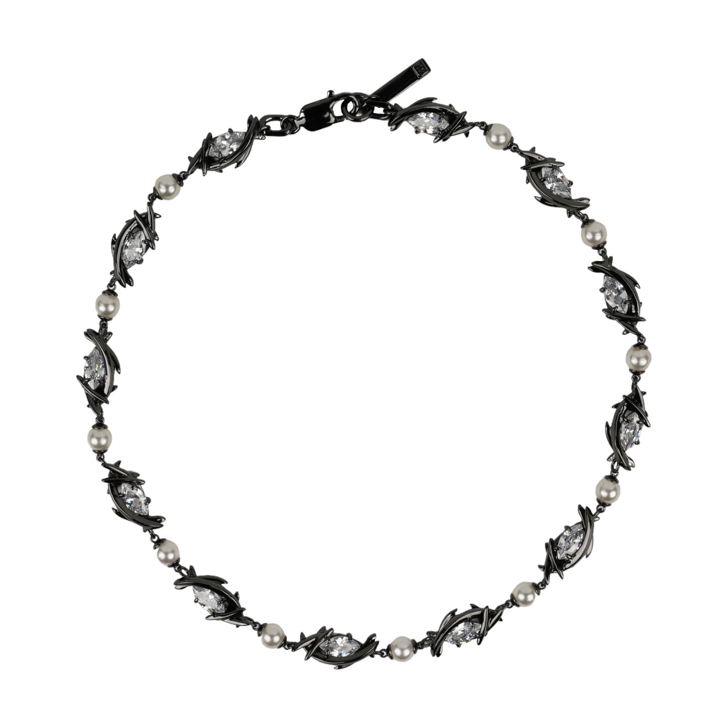 BLACK ERYN NAVETTE PEARL CHOKER / WHITE PEARL