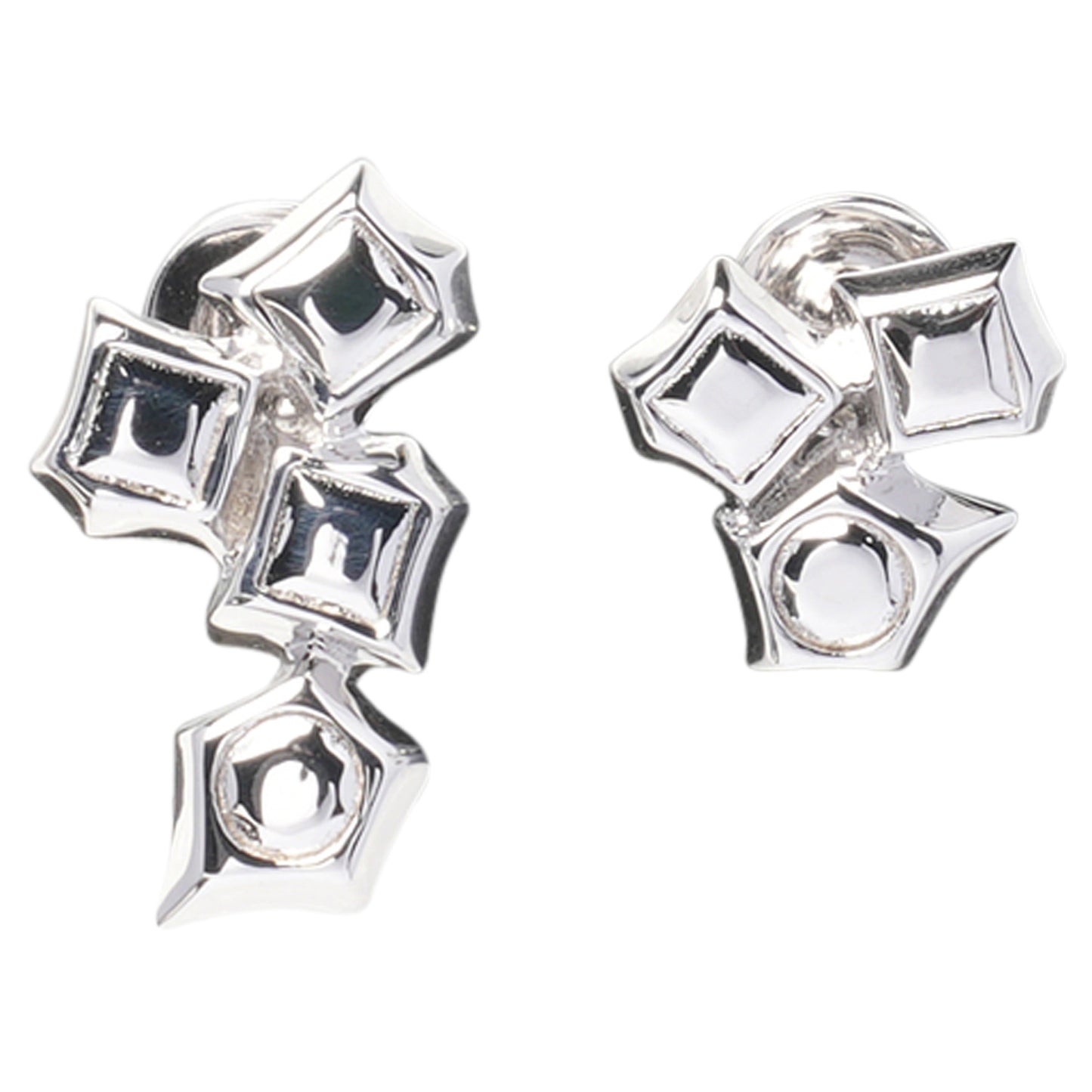 SILVER ROC-MOSAIC SET EARRINGS / SILVER