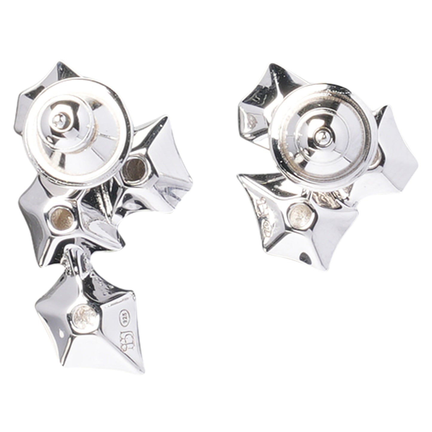 SILVER ROC-MOSAIC SET EARRINGS / SILVER