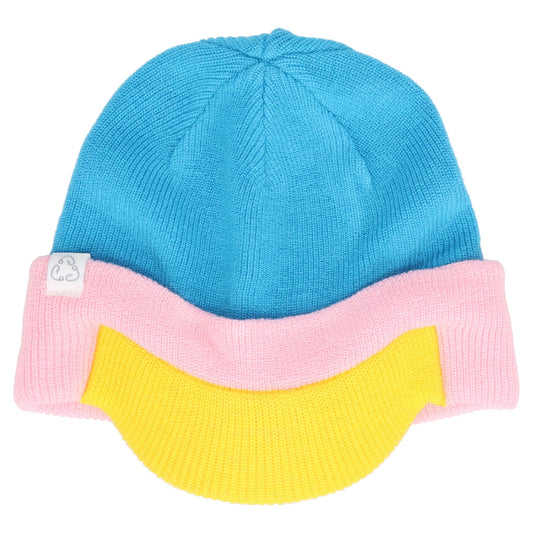 KNITTED PEAK BEANIE / COTTON CANDY