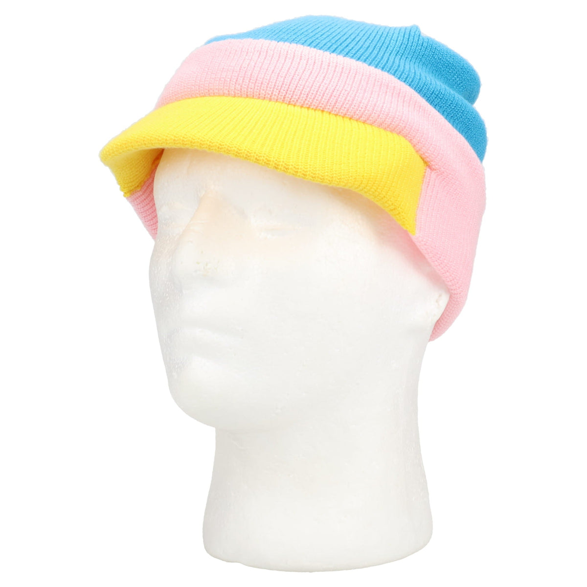 KNITTED PEAK BEANIE / COTTON CANDY