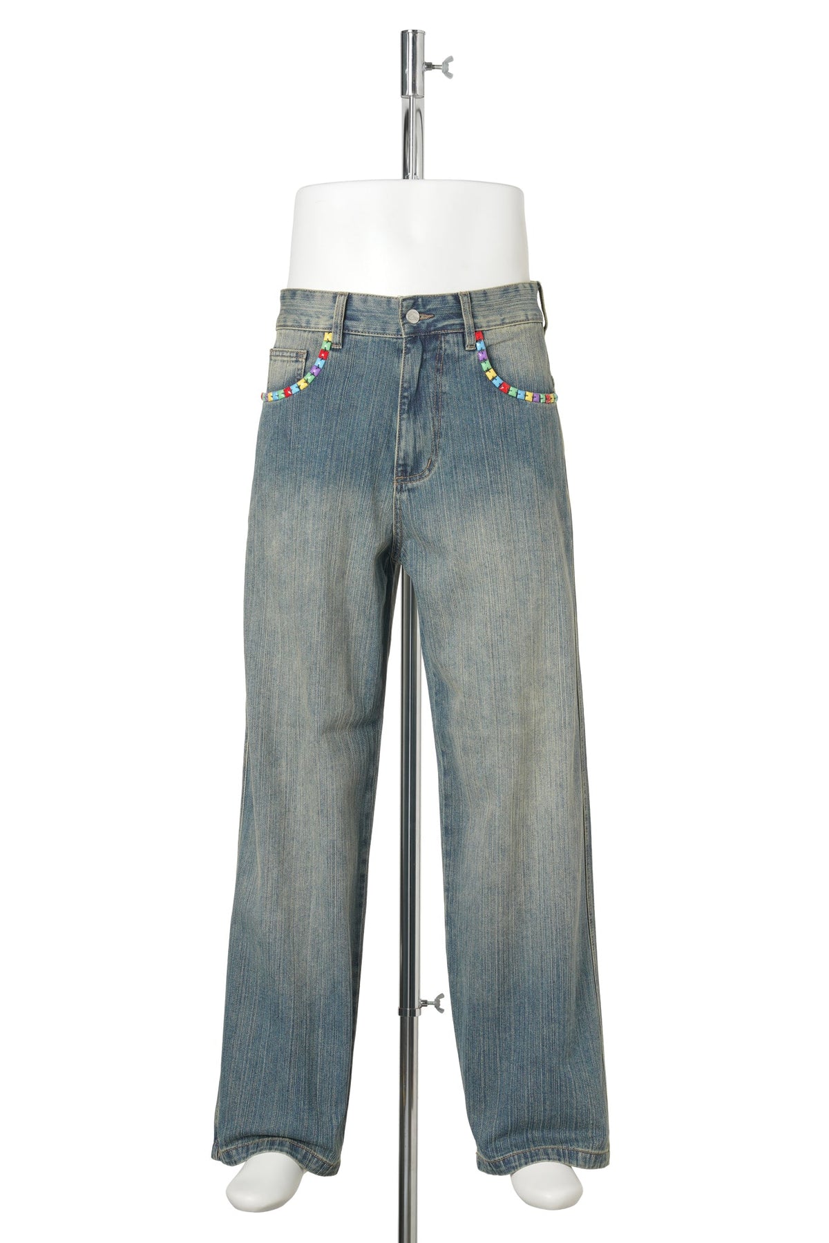 STUDDED DENIM / BLUE