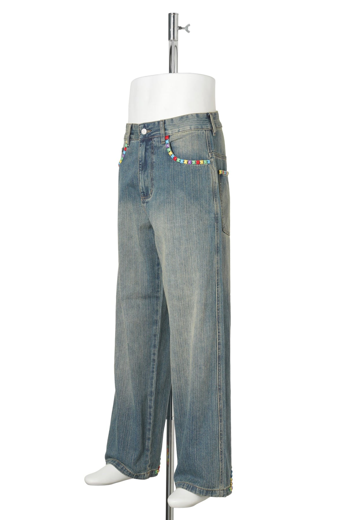 STUDDED DENIM / BLUE