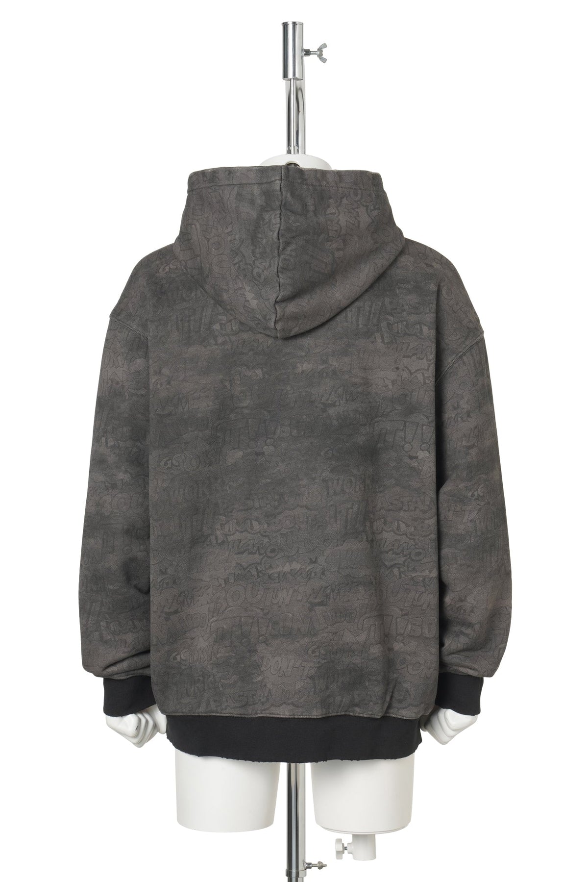 REVERSIBLE COMICS ZIP HOODIE / BLACK