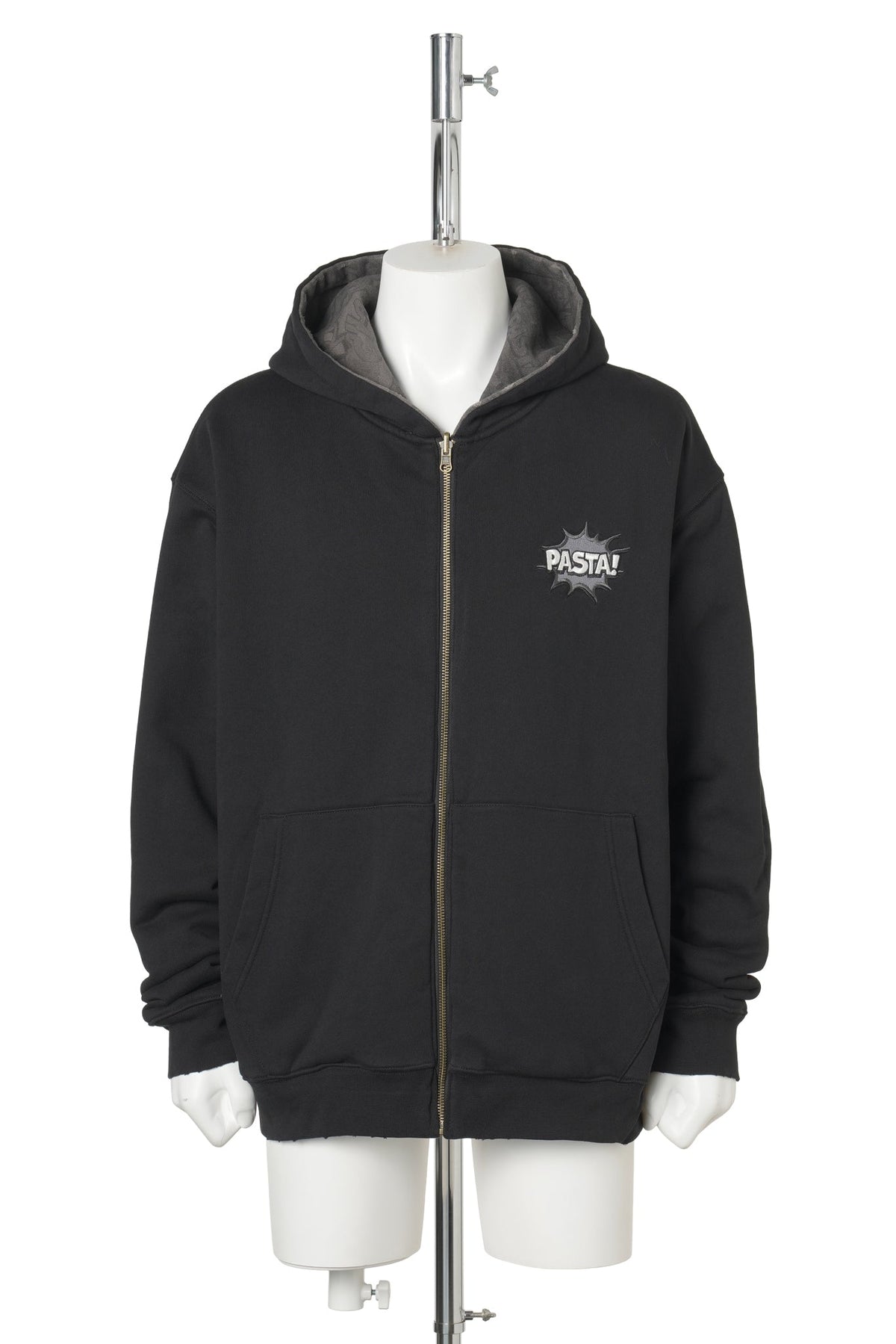 REVERSIBLE COMICS ZIP HOODIE / BLACK