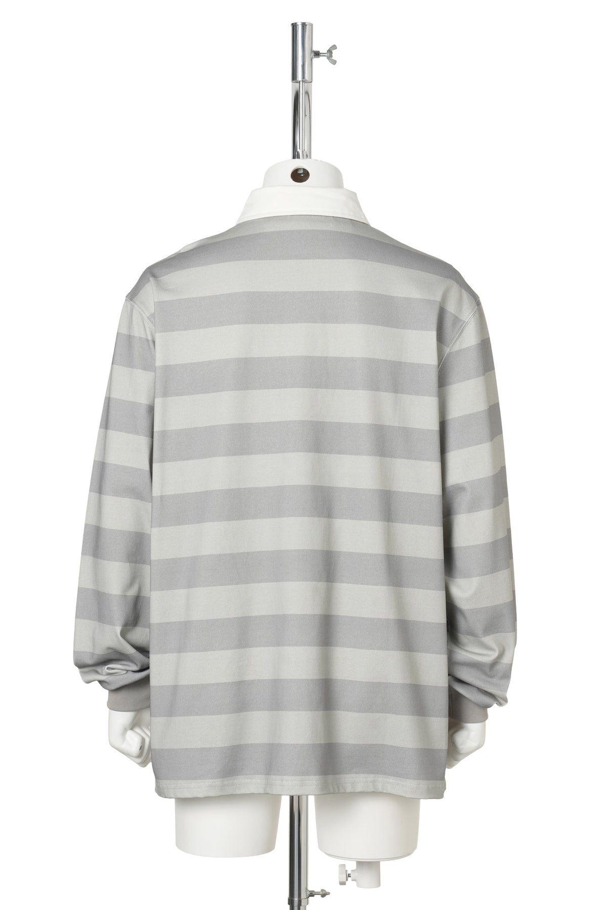 YUMI STRIPED LS POLO / GREY