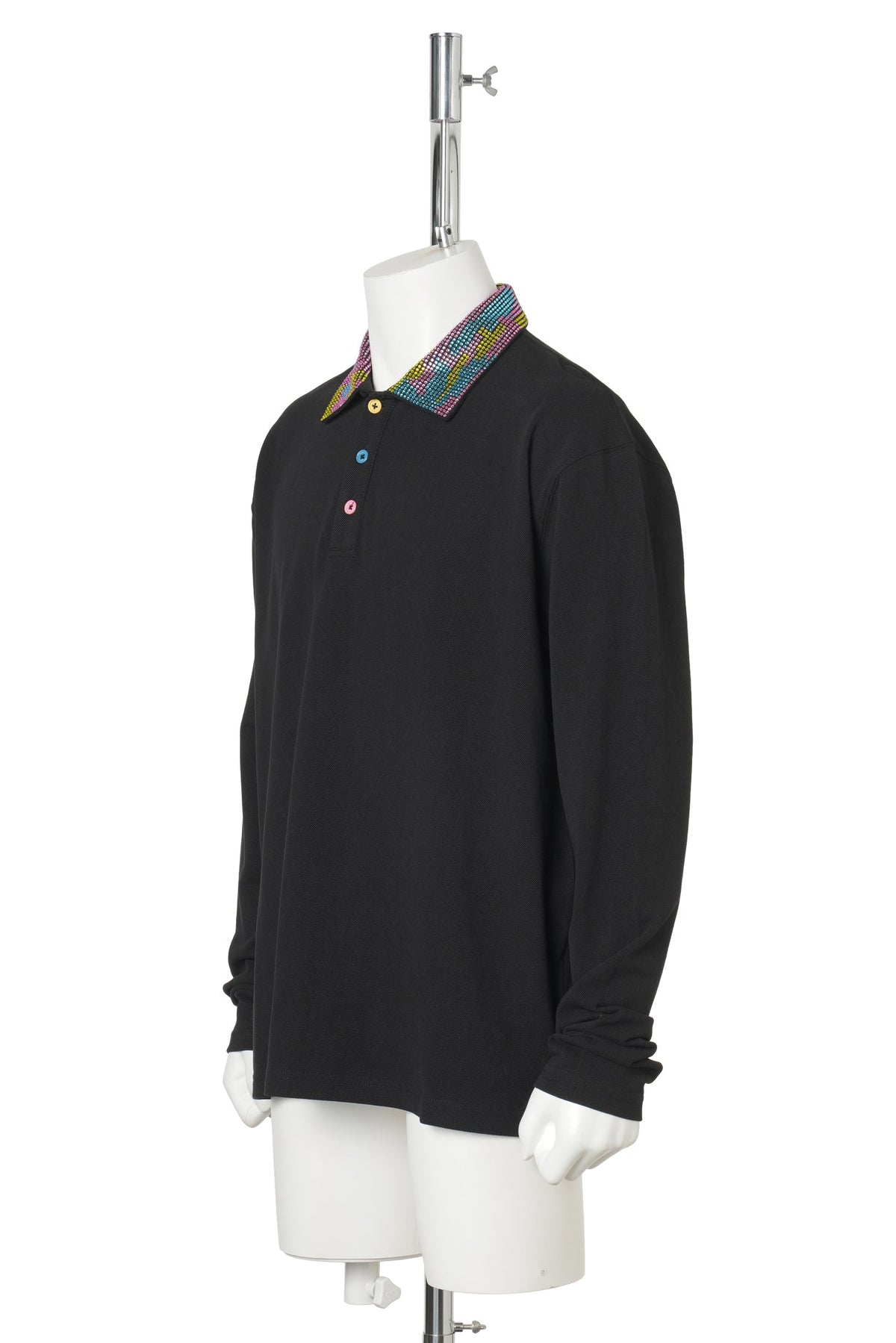 ICED OUT LS POLO / BLACK