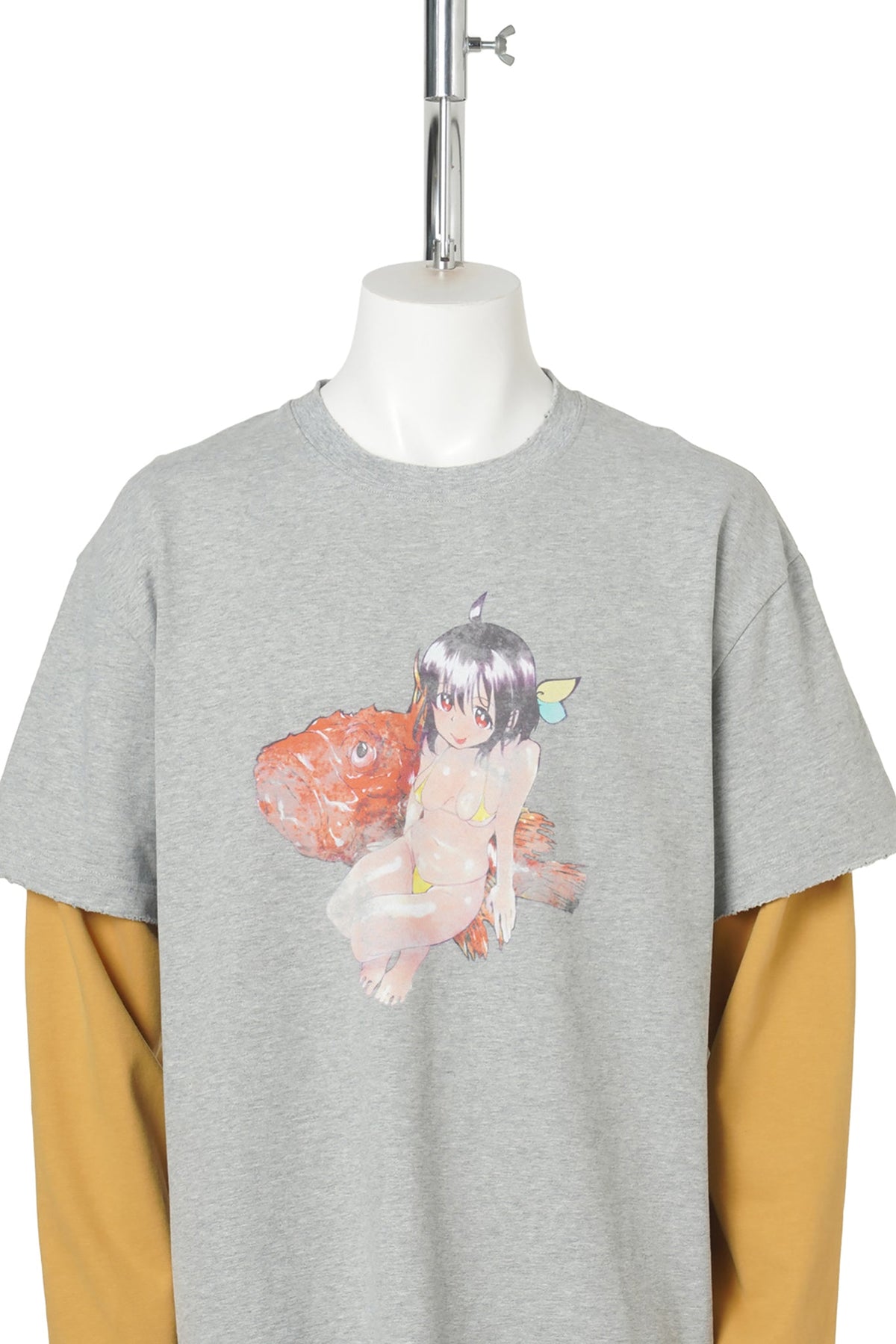 YUKI LAYERED LS - CAPPONE / GREY/YELLOW