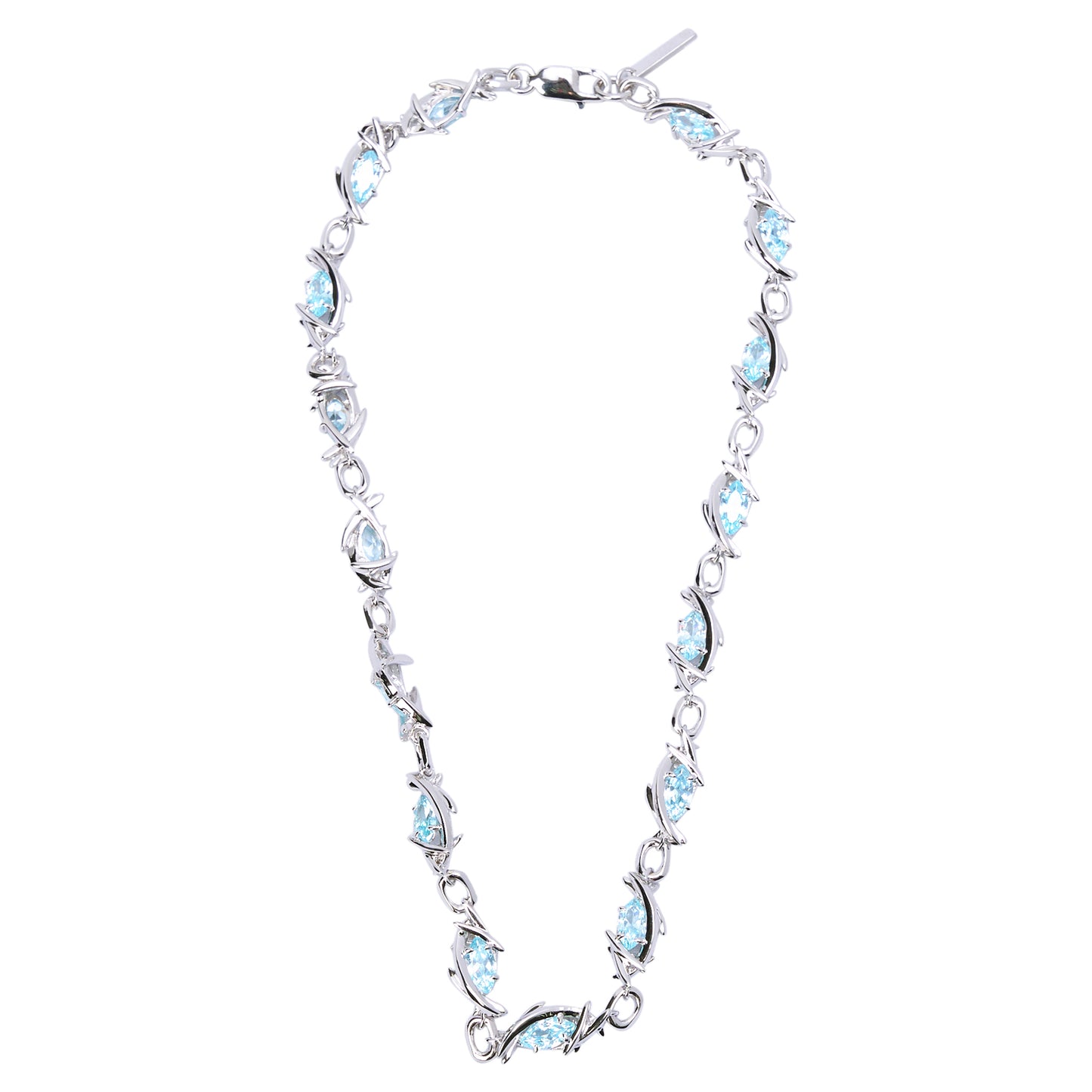 ERYN NECKLACE / SILVER SKY BLUE