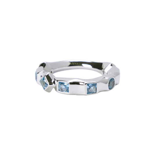 GEM-MOSAIC RING / SILVER SKY BLUE