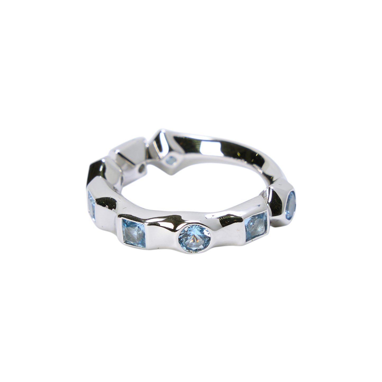 GEM-MOSAIC RING / SILVER SKY BLUE