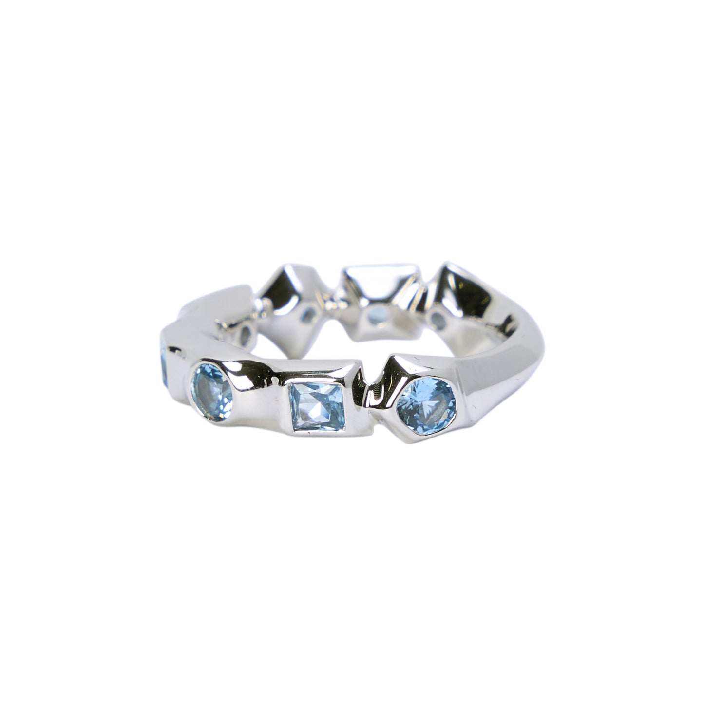 GEM-MOSAIC RING / SILVER SKY BLUE