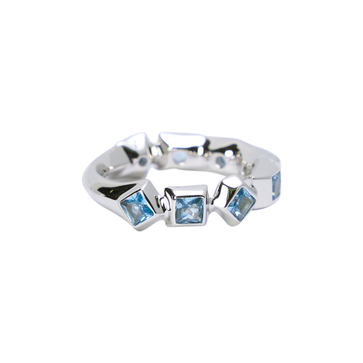 GEM-MOSAIC RING / SILVER SKY BLUE
