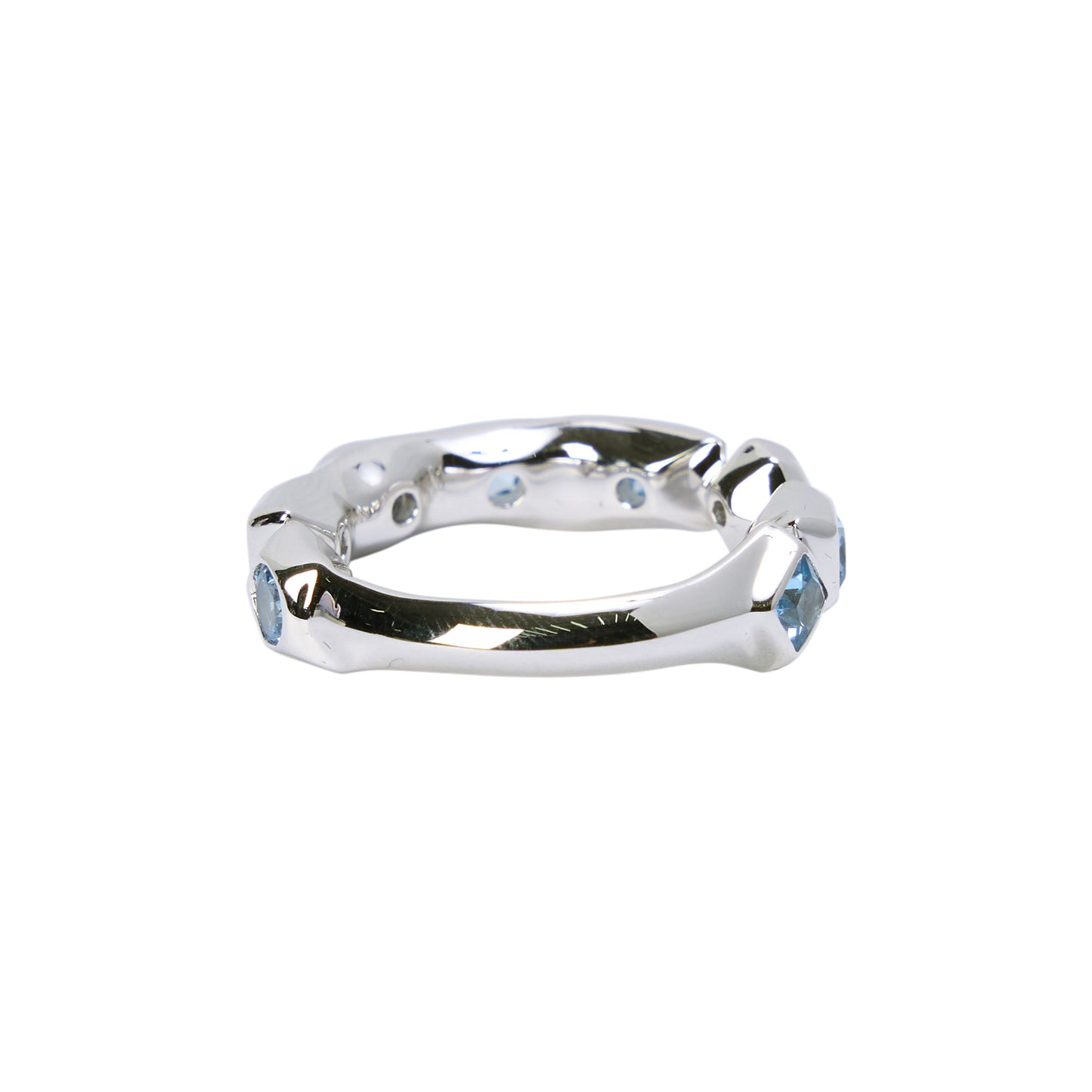 GEM-MOSAIC RING / SILVER SKY BLUE