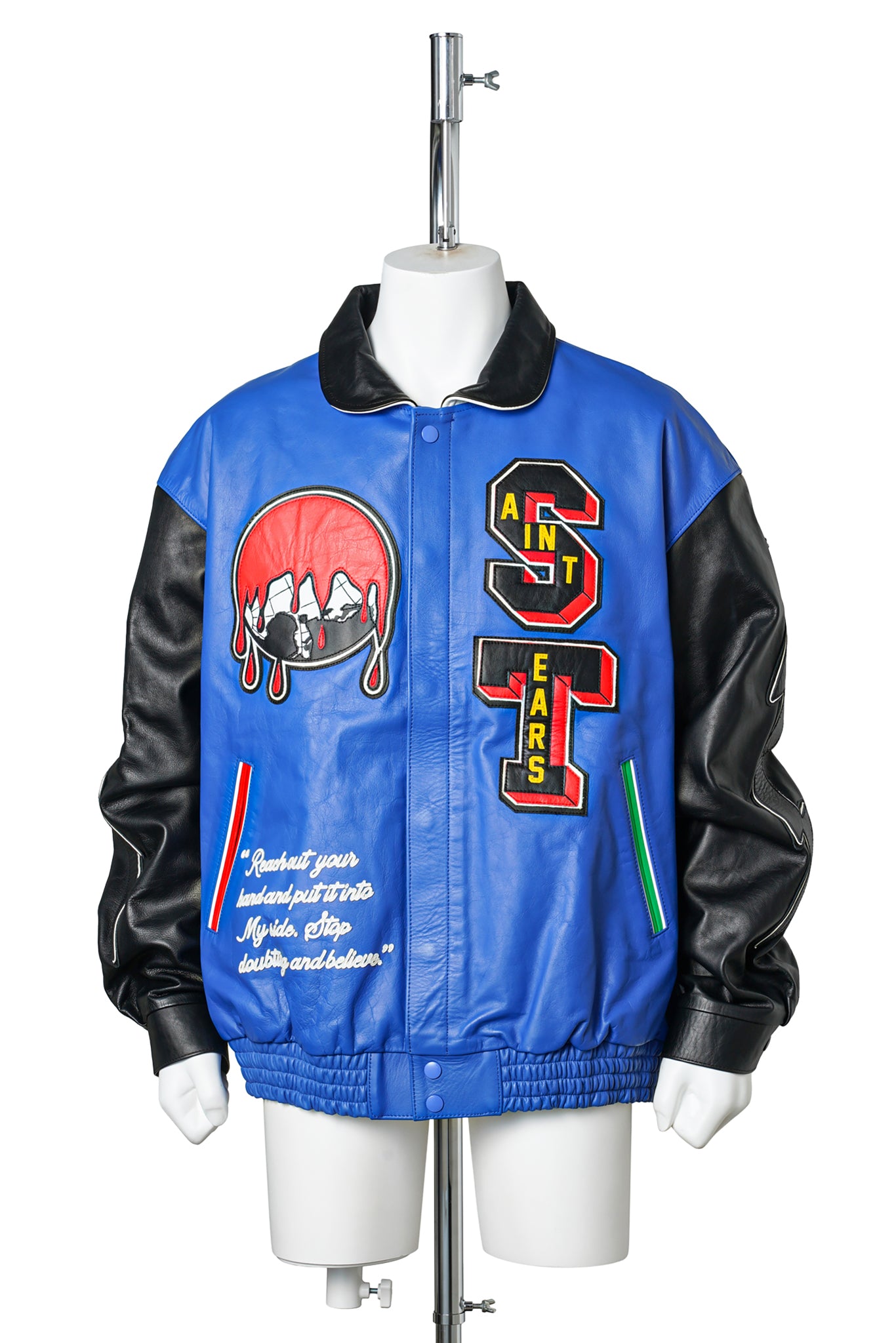 DENIM TEARS DT_VARSITY JKT/H GRAIL / BLUE