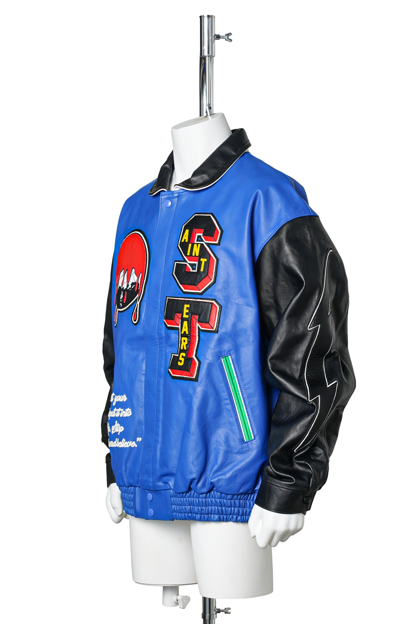 DENIM TEARS DT_VARSITY JKT/H GRAIL / BLUE