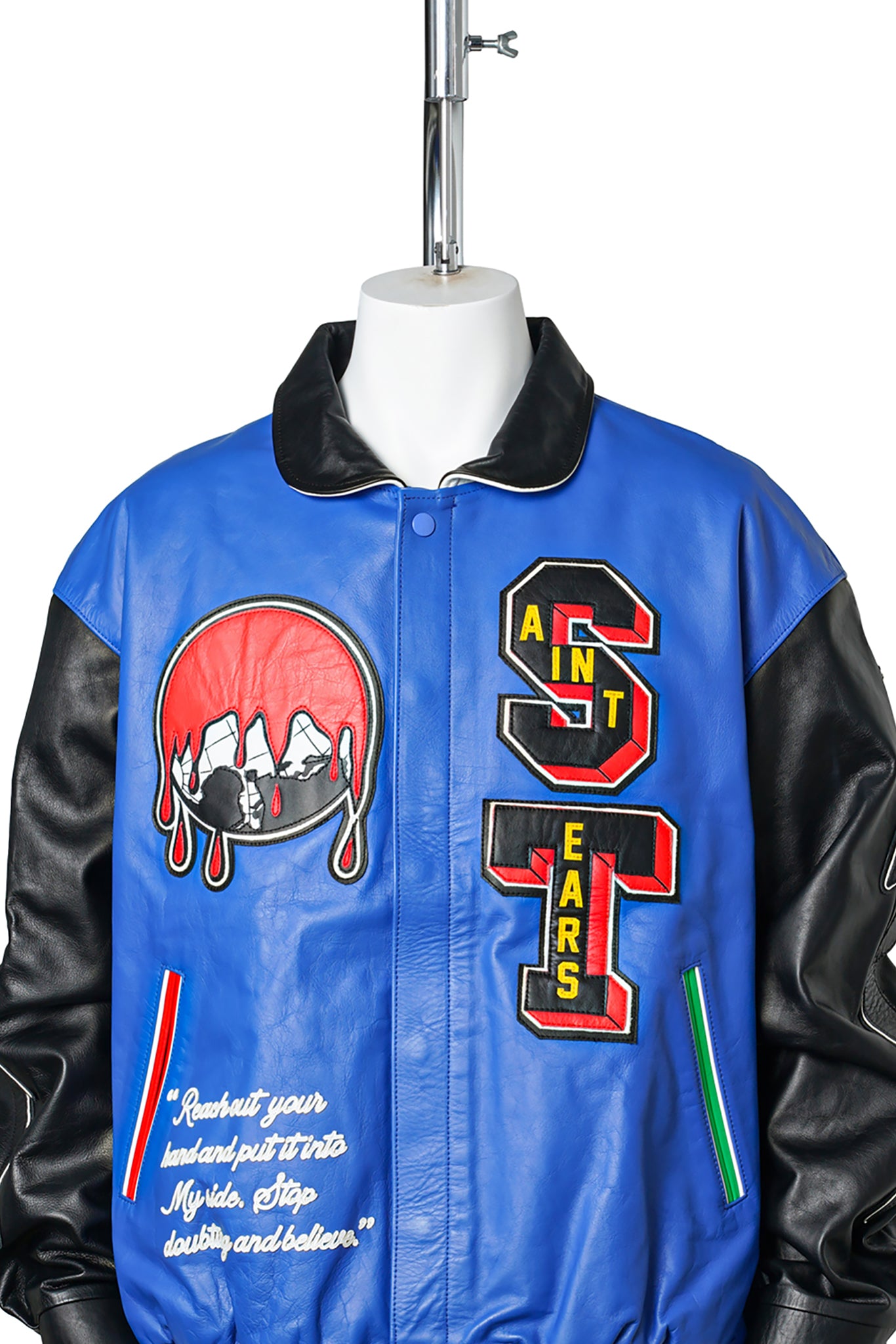 DENIM TEARS DT_VARSITY JKT/H GRAIL / BLUE