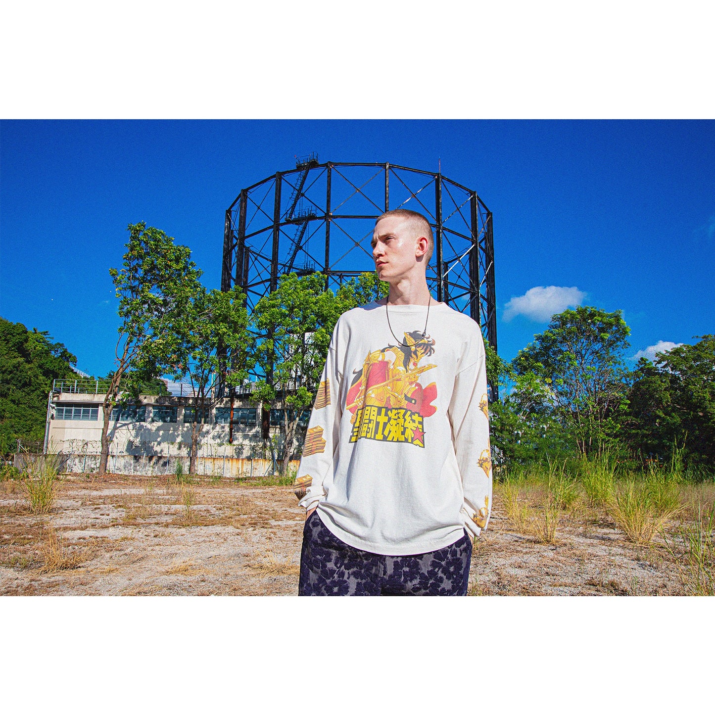 SAINT Mxxxxxx x CLOT CL_LS T-SHIRT/聖闘士 / WHITE
